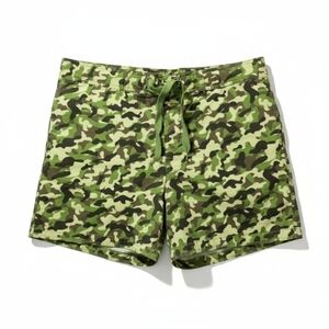 Blue Royals Camo Hybrid Shorts Swim Trunks Green Drawstring Mesh Lined